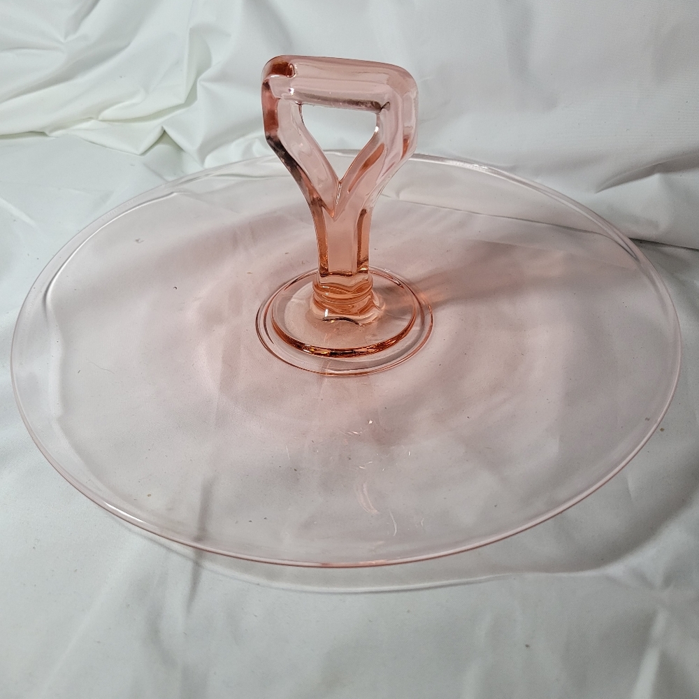 Vintage Pink Cambridge Depression Glass 10" Cookie Plate